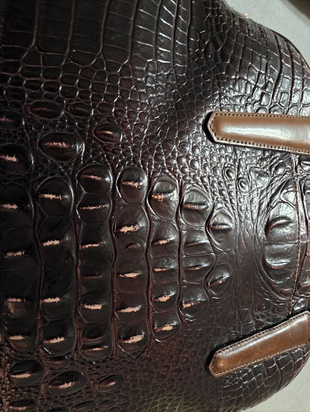 Brahmin Leopard Haircalf Satchel with Matching Wallet in Brown and Cream - Picture 9 of 12